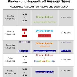 News #103 - Wochenprogramm 6.9.22 - 11.9.22 (KW 36) Letzte Ferienwoche - Image