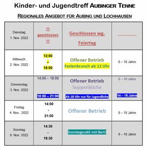 News #110 - Wochenprogramm 1.11.22 - 6.11.22 (KW 44) - Image