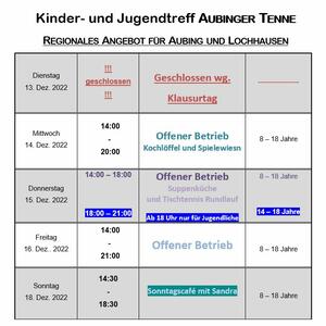 News #116 - Wochenprogramm 13.12.22 - 18.12.22 (KW 50) - Image