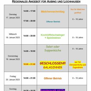 News #120 - Wochenprogramm 17.1.23 - 22.1.23 (KW 3) - Image