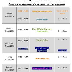 News #137 - Wochenprogramm 18.7. - 23.7. (KW 29) - Image